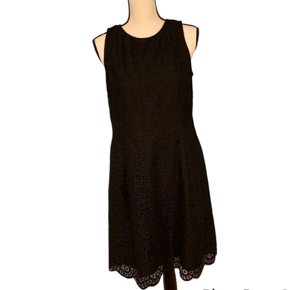 Black Lace Sleeveless Dress - Picture 3 of 10